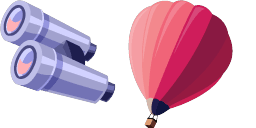 Cursor preview: Travel Balloon - 1 - cute-cursor.com