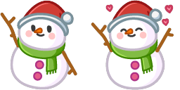 Cursor preview: Snowman Mouse - 63 - cute-cursor.com