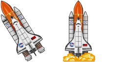 Cursor preview: Space Shuttle - 1 - cute-cursor.com