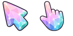 Cursor preview: Cute Aurora Crystal Shard - 40 - cute-cursor.com