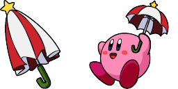 Cursor preview: Kirby Parasol - 66 - cute-cursor.com