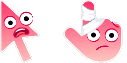 Cursor preview: Bandage Face - 1 - cute-cursor.com