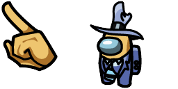 Cursor preview: Yellow Character Crewmate - 63 - cute-cursor.com