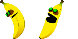 Cursor preview: Banana Eats - 64 - cute-cursor.com