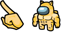 Cursor preview: Swole Doge Crewmate - 66 - cute-cursor.com