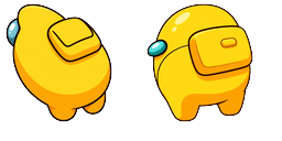 Cursor preview: Yellow Crewmate - 65 - cute-cursor.com