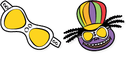 Cursor preview: Cute Cursor Pack - PaRappa the Rapper MC King Kong Mushi - 65 - cute-cursor.com