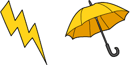 Cursor preview: Lightning Umbrella - 65 - cute-cursor.com