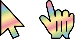 Cursor preview: Sweet Rainbow - 65 - cute-cursor.com