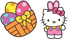 Cursor preview: Kitty Cursor Pack with Easter Vibes - 65 - cute-cursor.com