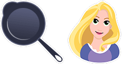 Cursor preview: Rapunzel & Pan - 66 - cute-cursor.com