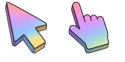 Cursor preview: Girly Pastel Arrow Hand - 66 - cute-cursor.com