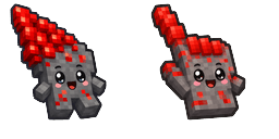 Cursor preview: Cute Minecraft Redstone Ore - 66 - cute-cursor.com