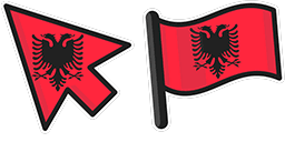 Cursor preview: Albania Flag - 66 - cute-cursor.com