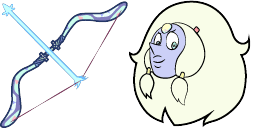 Cursor preview: Steven Universe Opal BOW - 1 - cute-cursor.com