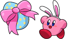 Cursor preview: Kirby Egg Bow - 65 - cute-cursor.com