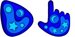 Cursor preview: Stellar Moon - 29 - cute-cursor.com