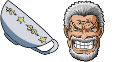 Cursor preview: Monkey D. Garp and Cup - 66 - cute-cursor.com