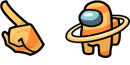 Cursor preview: Saturn Crewmate - 65 - cute-cursor.com