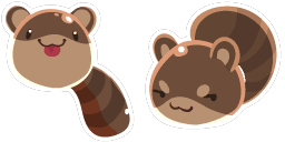 Cursor preview: Ringtail Slime - 66 - cute-cursor.com