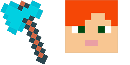 Cursor preview: Diamond Axe Alex - 66 - cute-cursor.com