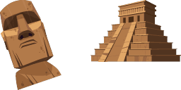 Cursor preview: Mayan Moai - 39 - cute-cursor.com