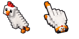 Cursor preview: Voxel Chicken - 66 - cute-cursor.com