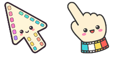 Cursor preview: Cute Color Reel - 9 - cute-cursor.com