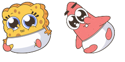 Cursor preview: Baby SpongeBob Baby Patrick - 8 - cute-cursor.com