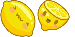 Cursor preview: Smiling Lemon - 27 - cute-cursor.com