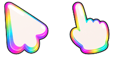 Cursor preview: Prism Rainbow Puff - 65 - cute-cursor.com