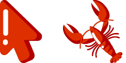Cursor preview: Lobster Minimal - 66 - cute-cursor.com