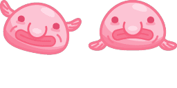 Cursor preview: Blobfish - 65 - cute-cursor.com