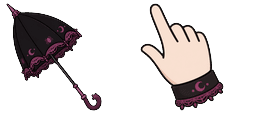 Cursor preview: Cute Star Vs Umbrella - 67 - cute-cursor.com