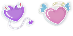 Cursor preview: Angel Devil Custom Cute - 64 - cute-cursor.com