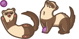 Cursor preview: Charming Cute Ferret - 66 - cute-cursor.com