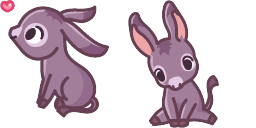 Cursor preview: Whimsical Donkey - 63 - cute-cursor.com