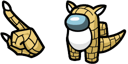 Cursor preview: Sandshrew Crewmate - 66 - cute-cursor.com