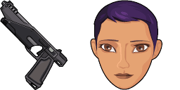 Cursor preview: Star Wars Sabine Wren - 66 - cute-cursor.com