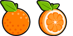 Cursor preview: Cute Cursor Orange Fruit Pack - 67 - cute-cursor.com