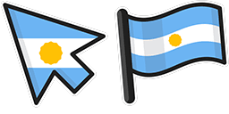 Cursor preview: Argentina Flag - 66 - cute-cursor.com