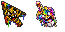 Cursor preview: Custom Cursor Chaos - 66 - cute-cursor.com