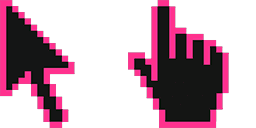 Cursor preview: Pixel Delight Neon - 66 - cute-cursor.com