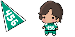 Cursor preview: Squid Game Player 456 - 66 - cute-cursor.com