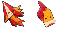 Cursor preview: Phoenix Facet Fold - 1 - cute-cursor.com