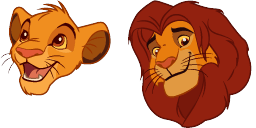 Cursor preview: Simba Lion King - 67 - cute-cursor.com