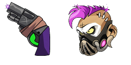 Cursor preview: Violet Barraza Revolver Cursor - 52 - cute-cursor.com