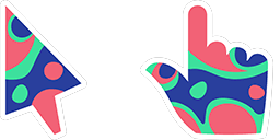 Cursor preview: Colorful Nature - 64 - cute-cursor.com