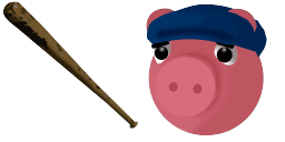 Cursor preview: Georgie Piggy - 66 - cute-cursor.com