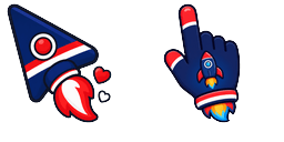 Cursor preview: Cute New Zealand Rocket - 66 - cute-cursor.com